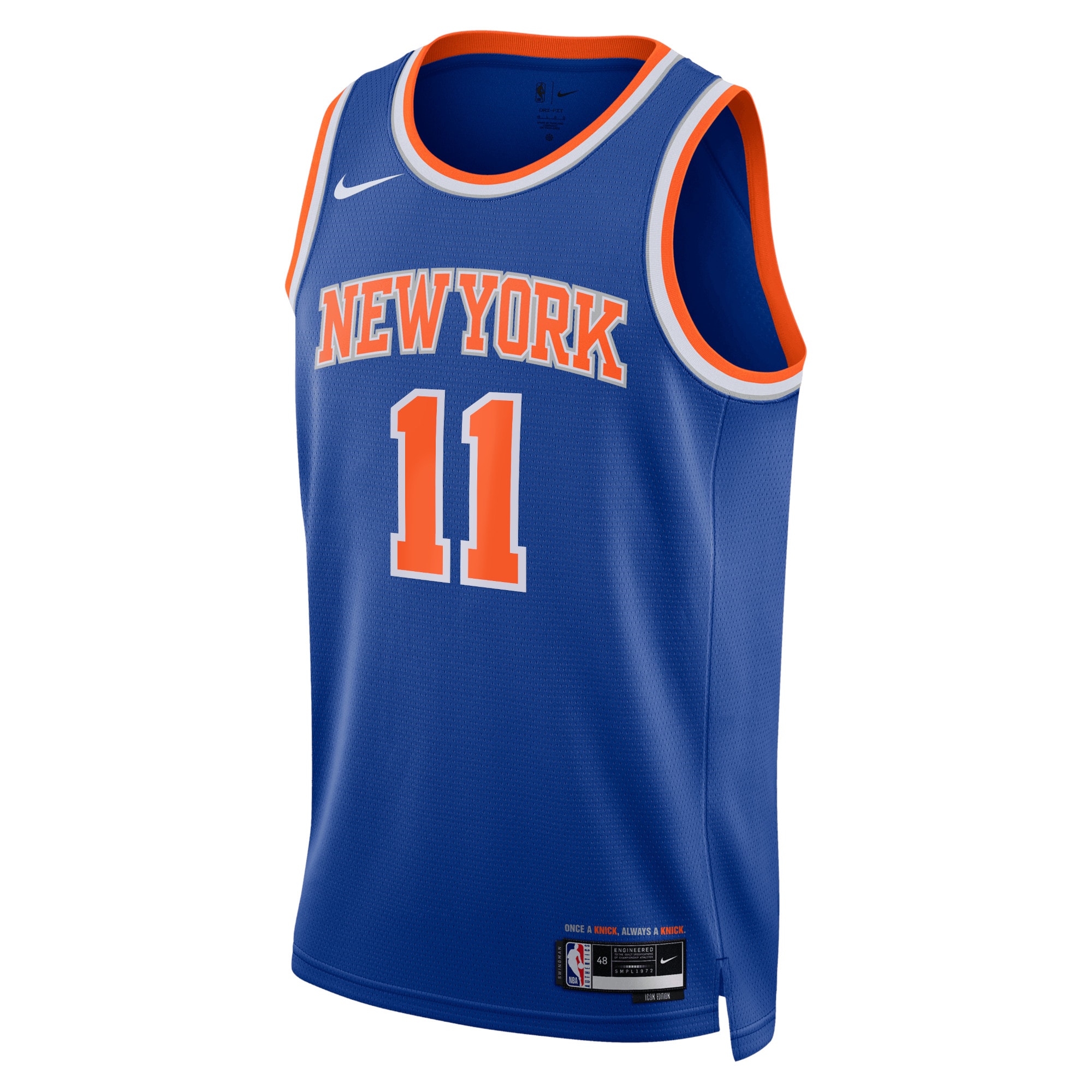 New York Knicks Icon Edition Swingman Jersey - Blue - Jalen Brunson - Unisex
