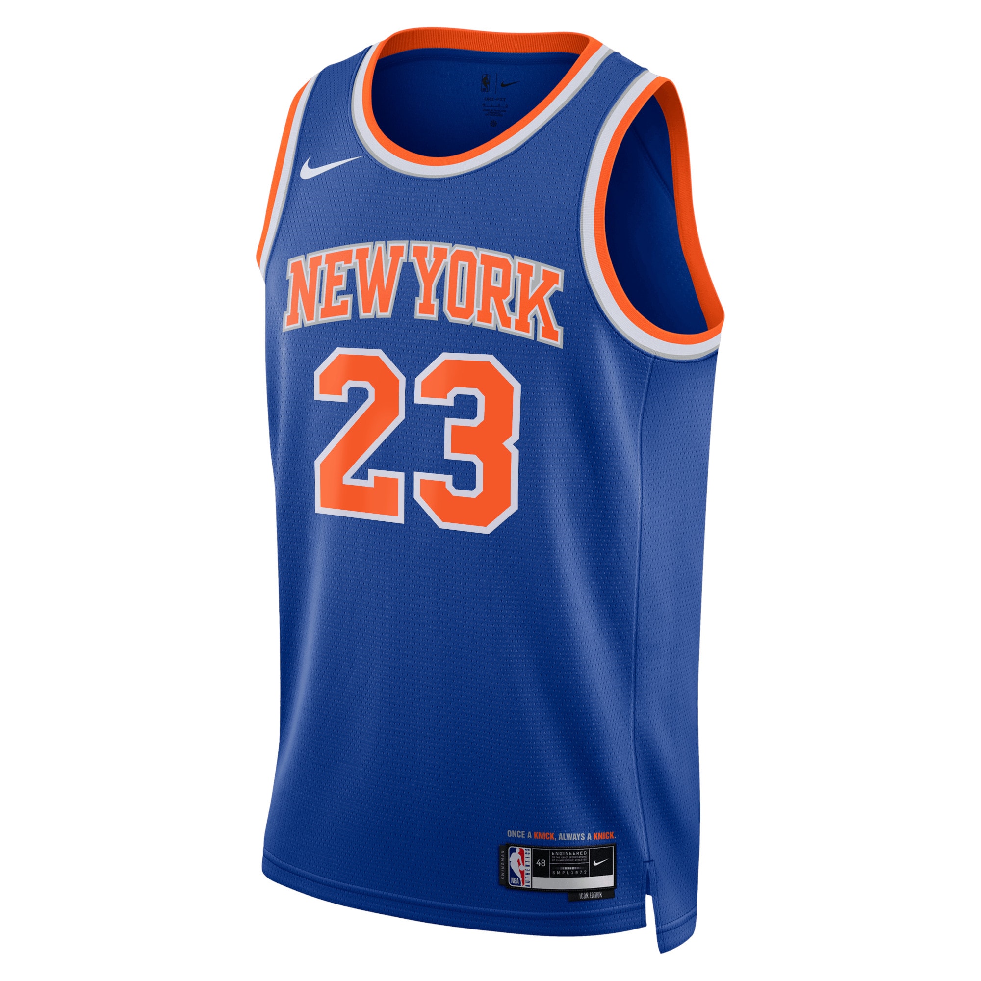 New York Knicks Icon Edition Swingman Jersey - Blue - Mitchell Robinson - Unisex