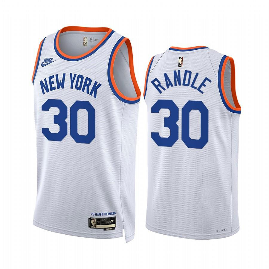 New York Knicks Julius Randle 30 White Year Zero Classic Edition Jersey - Men Jersey