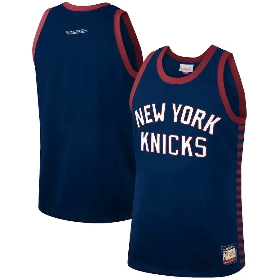 New York Knicks Mitchell & Ness Hardwood Classics Team Heritage Fashion Jersey - Blue