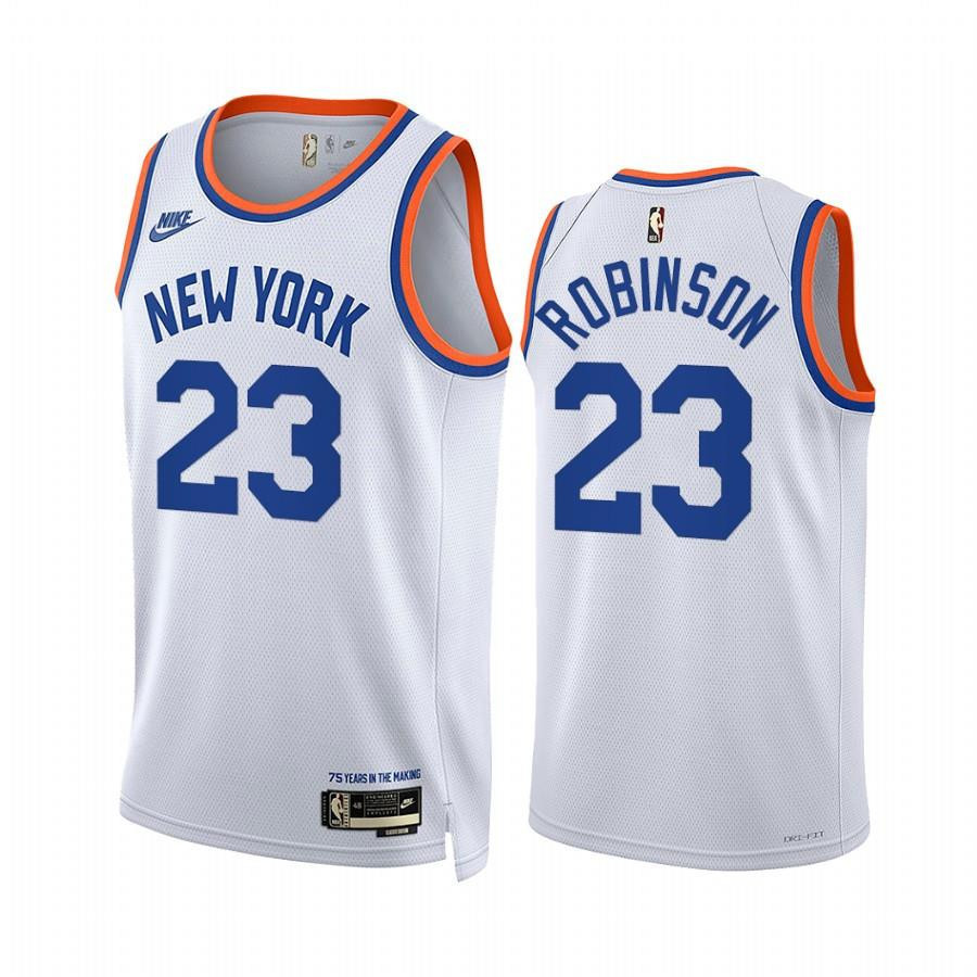 New York Knicks Mitchell Robinson 23 White Year Zero Classic Edition Jersey - Men Jersey