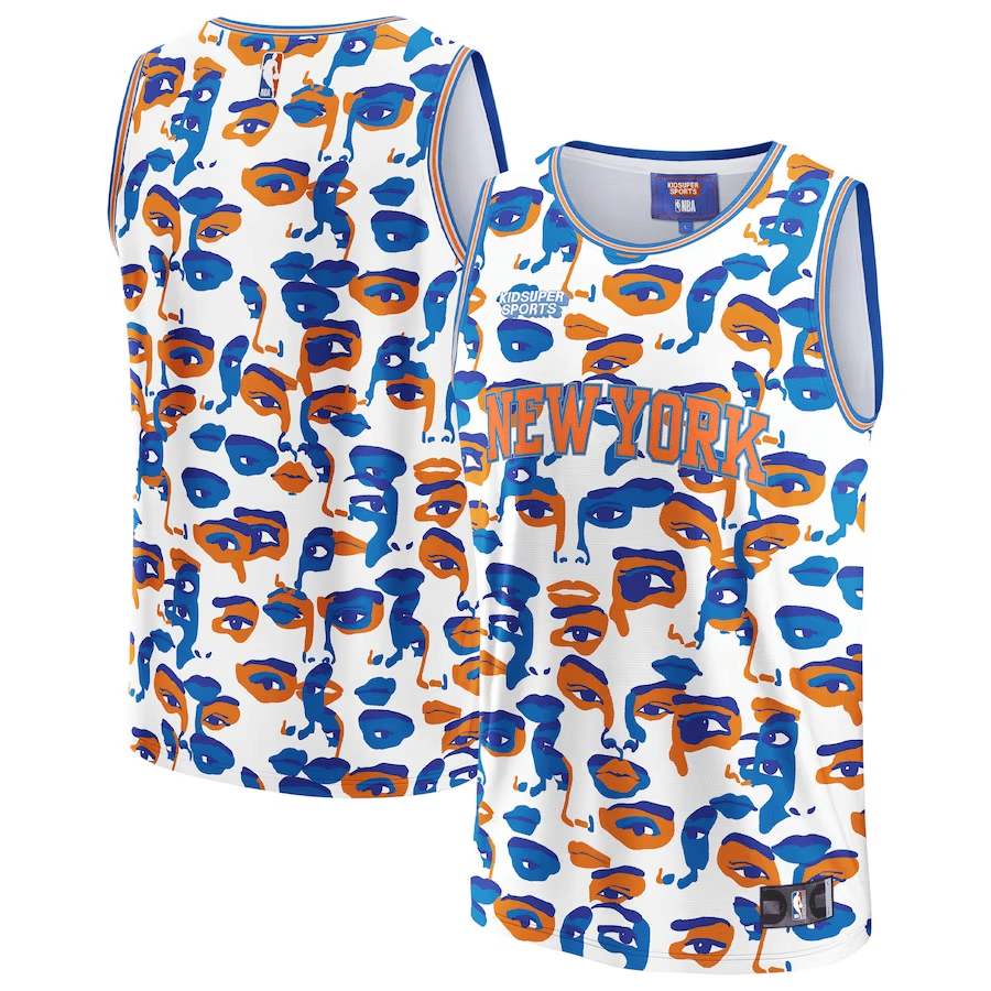 New York Knicks Nba & Kidsuper Studios Unisex Hometown Jersey - White