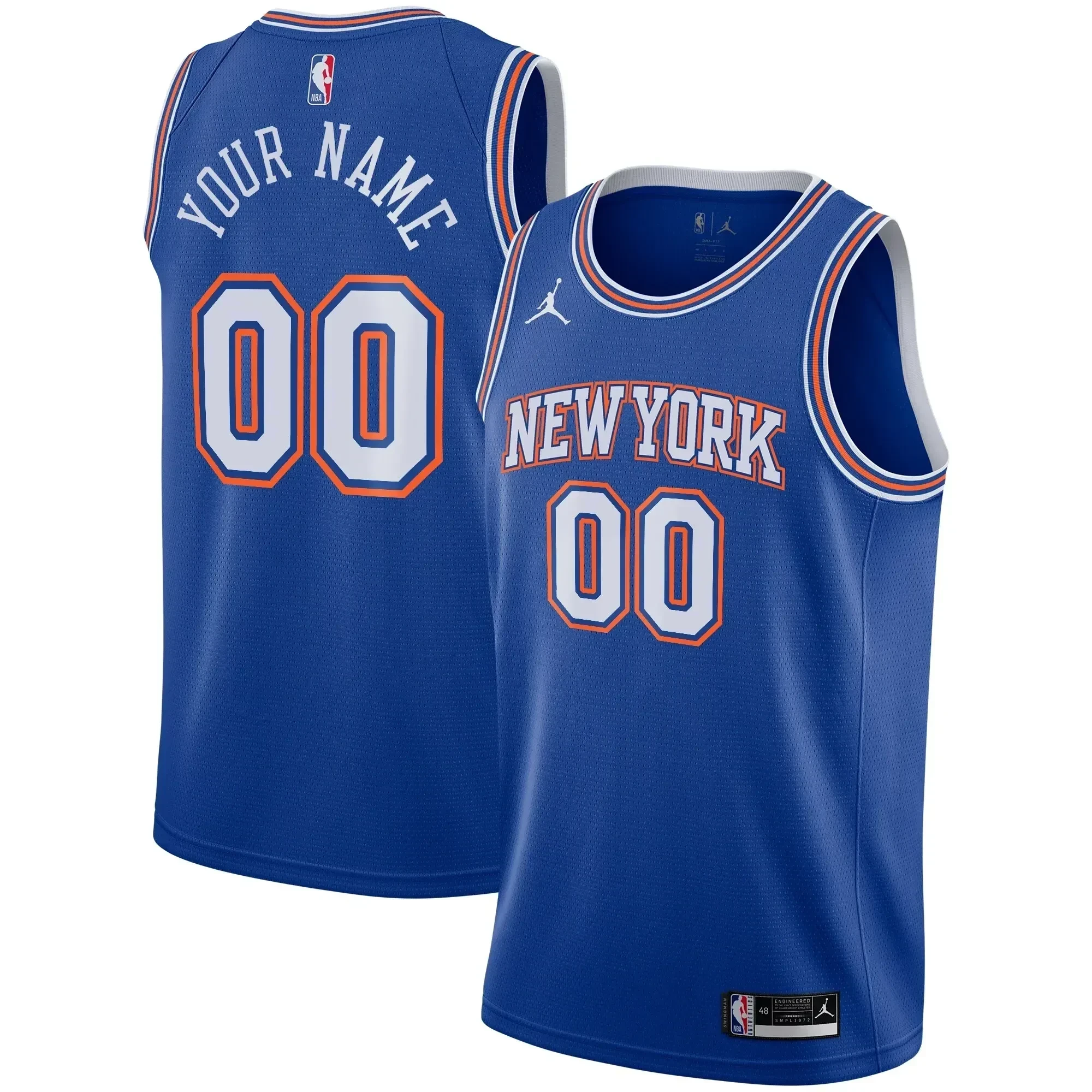 New York Knicks Swingman Custom Jersey - Statement Edition - Blue