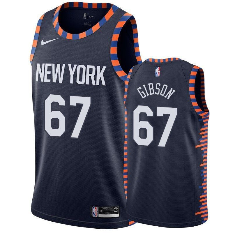 New York Knicks Taj Gibson 67 City Men's Jersey