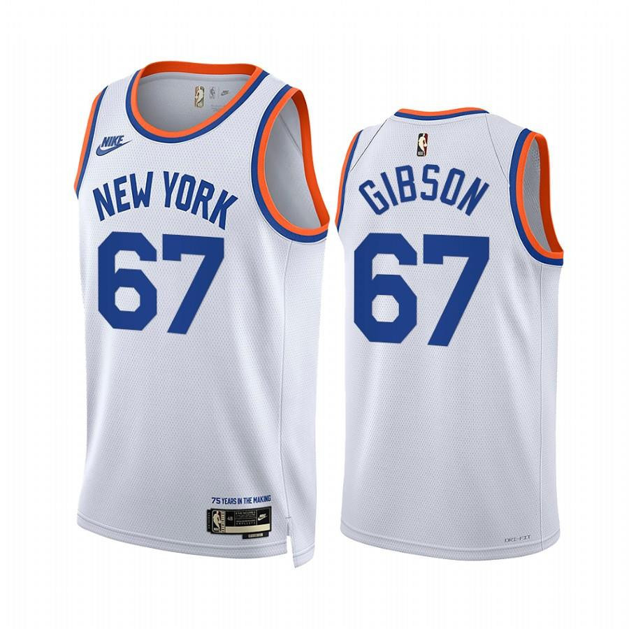 New York Knicks Taj Gibson 67 White Year Zero Classic Edition Jersey - Men Jersey