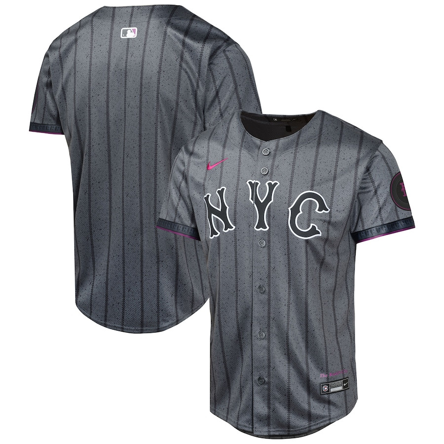 New York Mets 2024 City Connect Limited Youth Jersey - Graphite