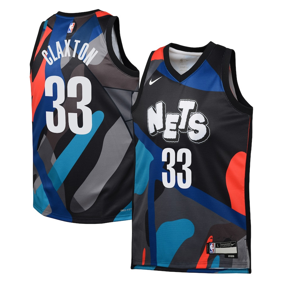 Nic Claxton 33 Brooklyn Nets 2023/24 City Edition Swingman Youth Jersey - Black