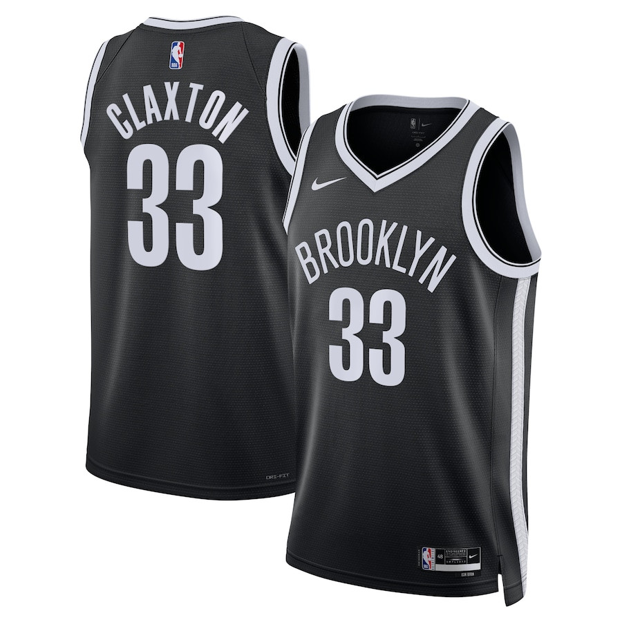 Nic Claxton 33 Brooklyn Nets Unisex Swingman Jersey - Icon Edition - Black