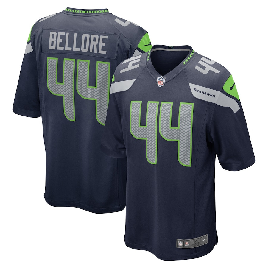 Nick Bellore 44 Seattle Seahawks Men Game Jersey - College Navy Js8446