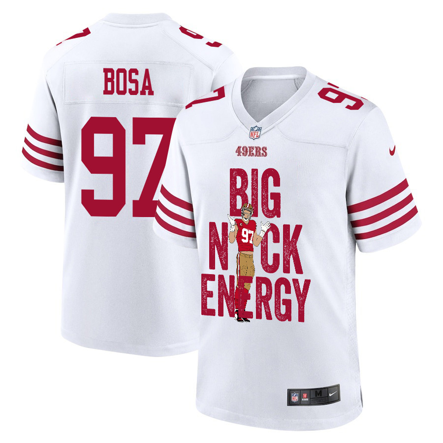 Nick Bosa 97 San Francisco 49ers Big Nick Energy Game Men Jersey - White Js3730