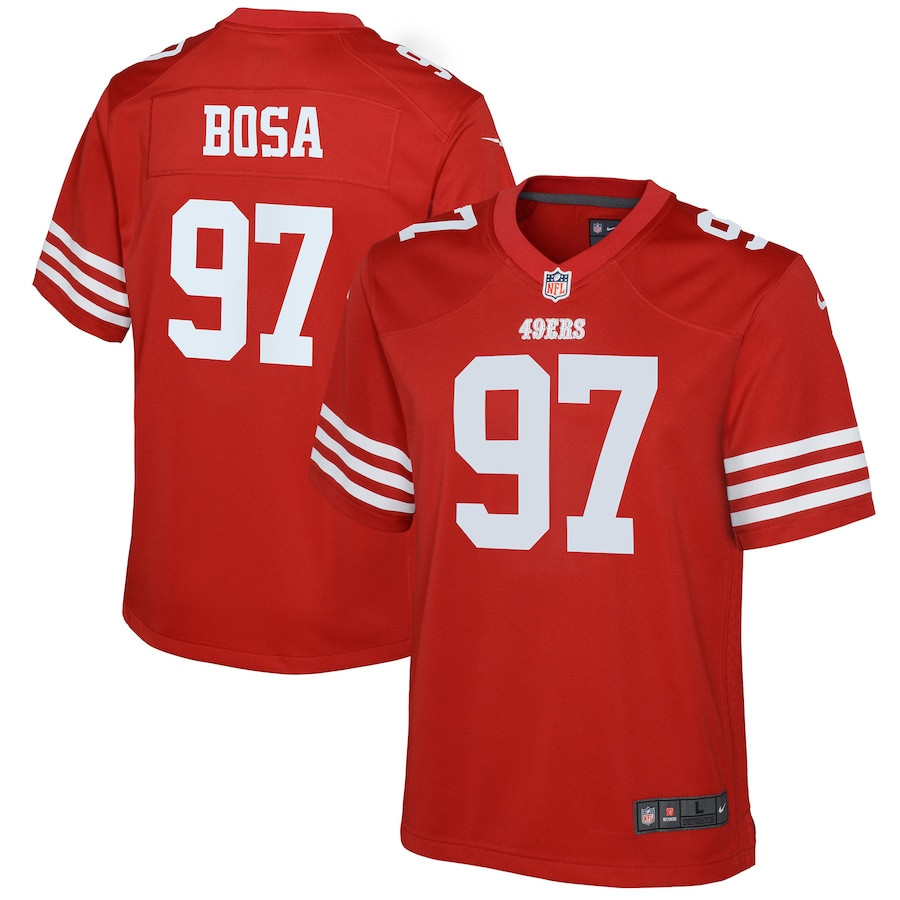 Nick Bosa 97 San Francisco 49ers Youth Game Jersey - Scarlet Js2772