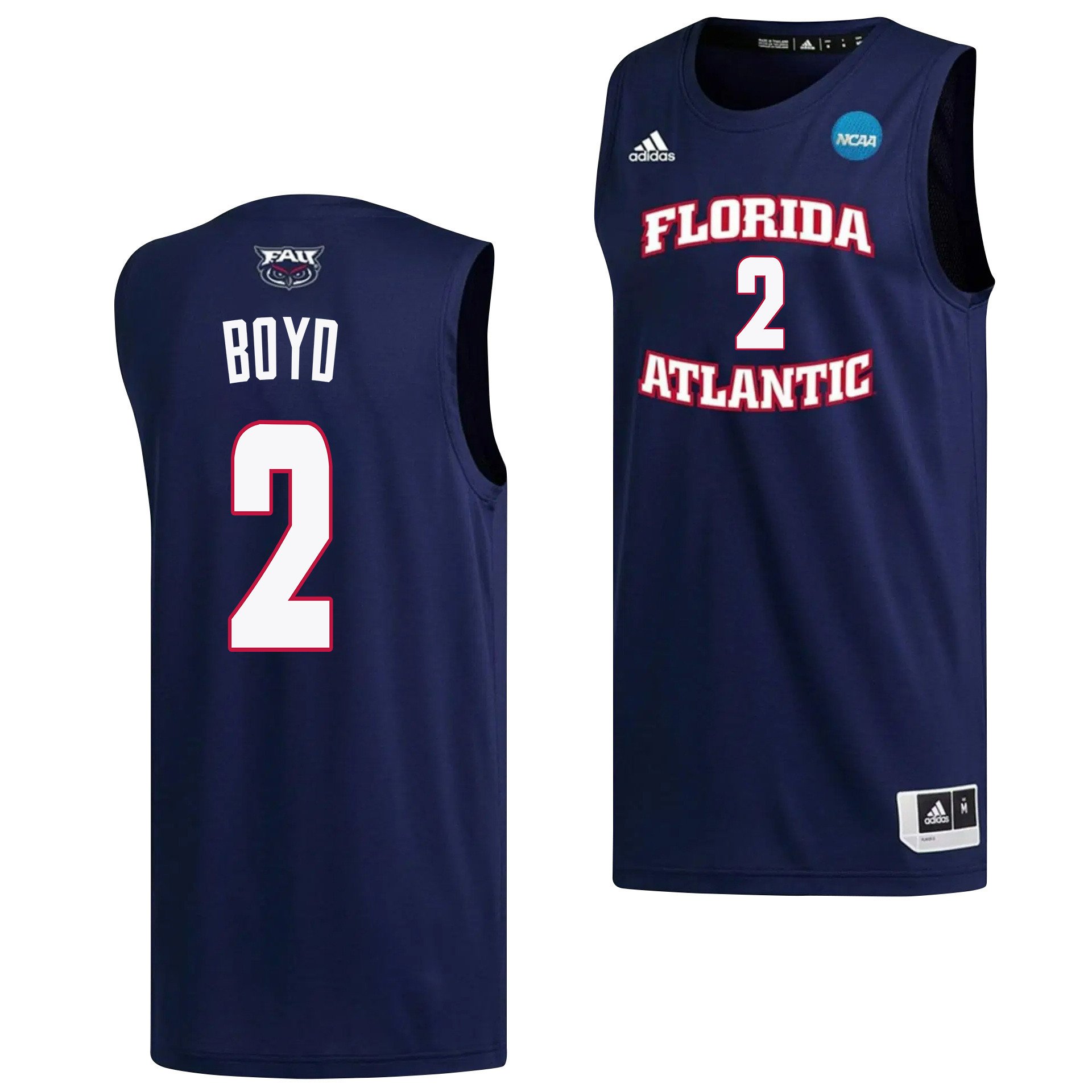 Nick Boyd 2 Fau Owls 2023 March Madness Basketball Men Jersey- Navy
