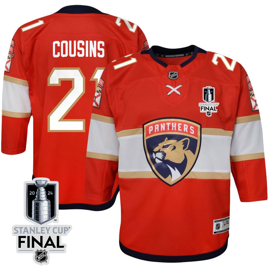 Nick Cousins 21 Florida Panthers 2024 Stanley Cup Final Youth Home Breakaway Jersey - Red