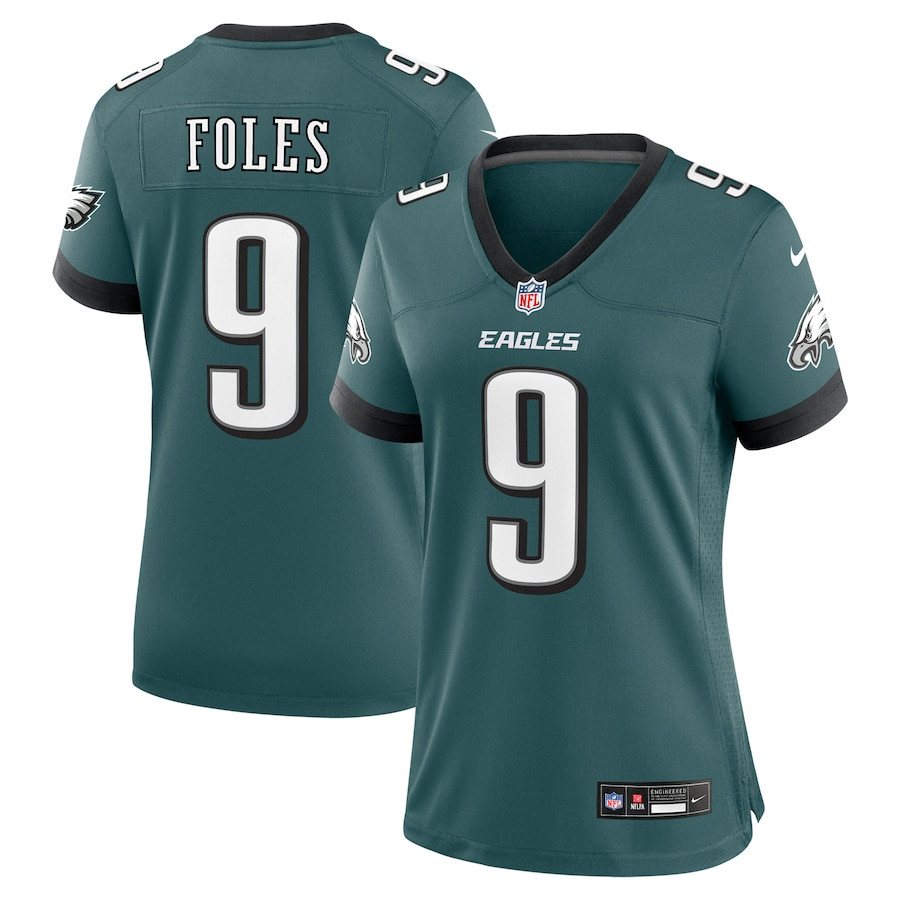 Nick Foles 9 Philadelphia Eagles Team Retired Player Game Jersey - Midnight Green Js2485