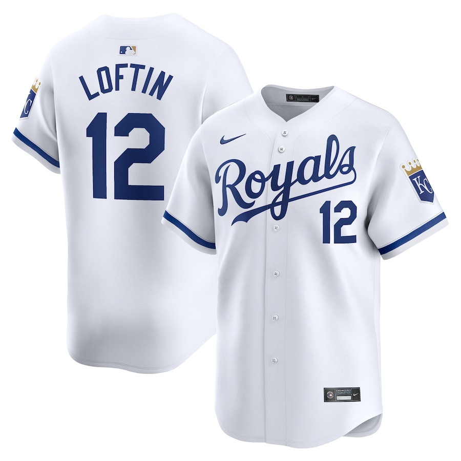 Nick Loftin 12 Kansas City Royals Home Limited Player Men Jersey - White