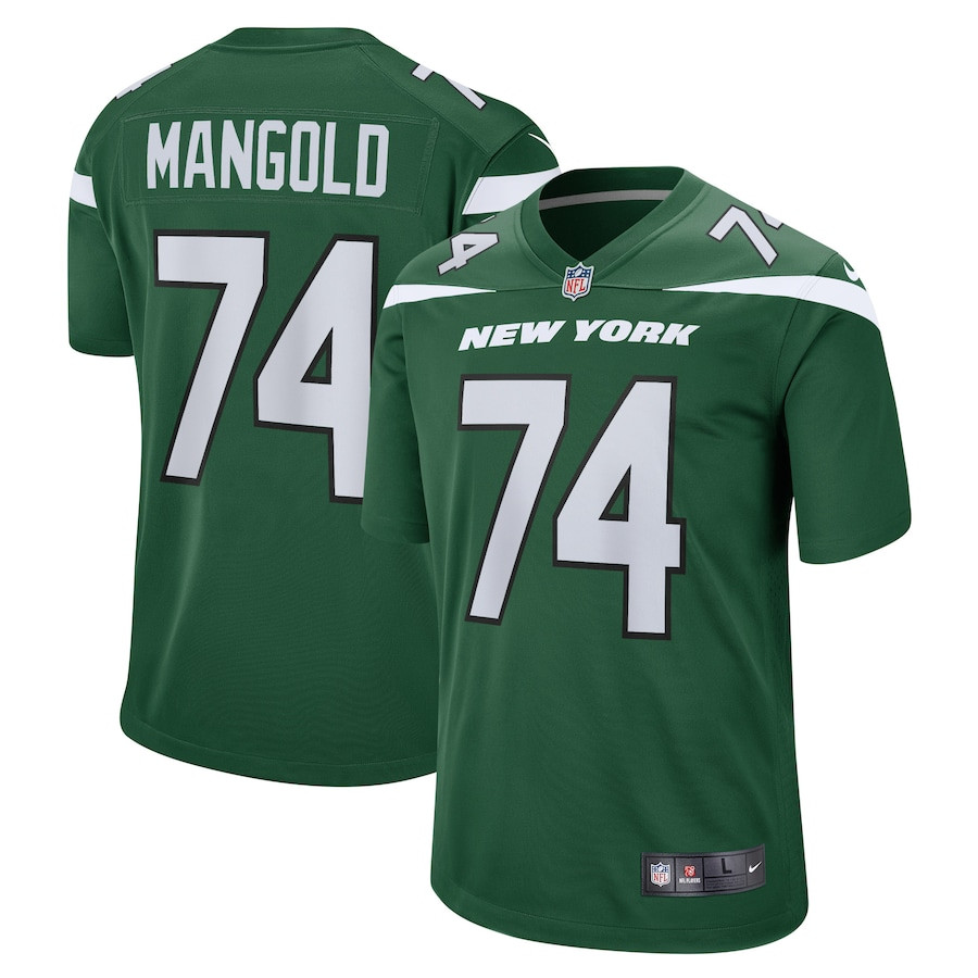 Nick Mangold 74 New York Jets Men Retired Jersey - Gotham Green Js8569
