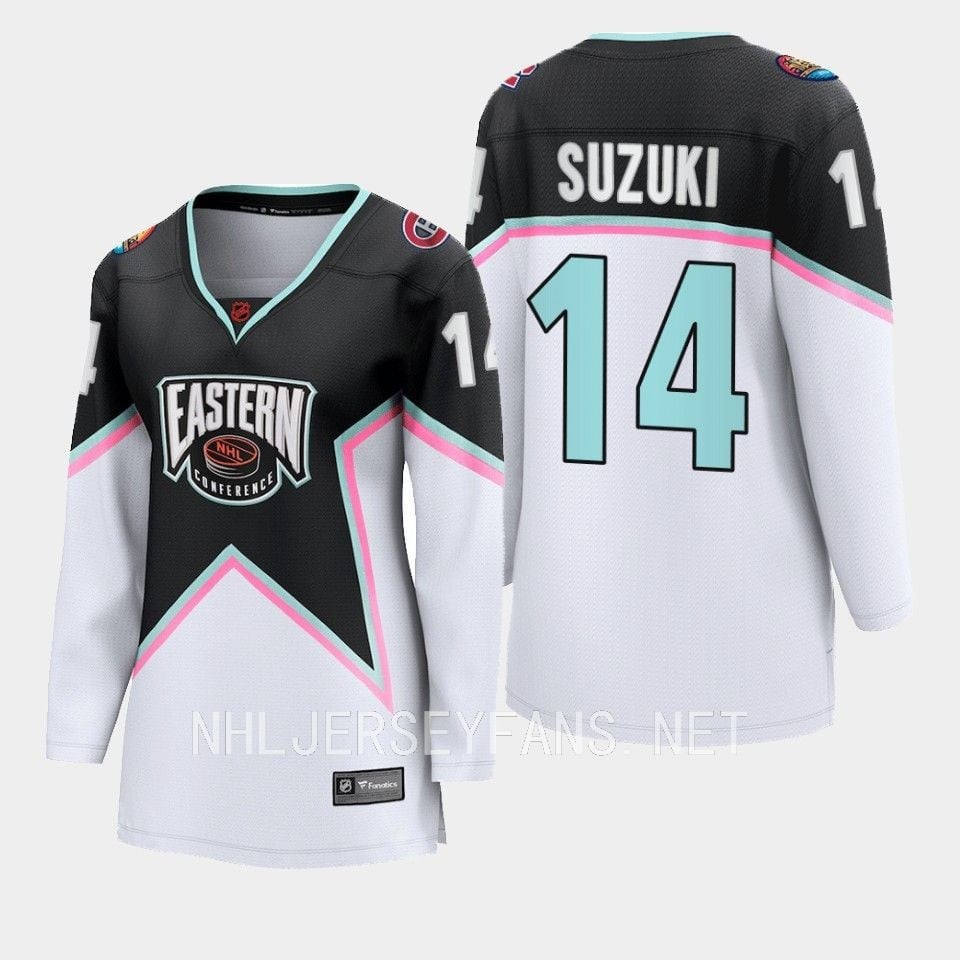 Nick Suzuki 14 Montreal Canadiens Black 2023 All-star Eastern Conference Jersey Women