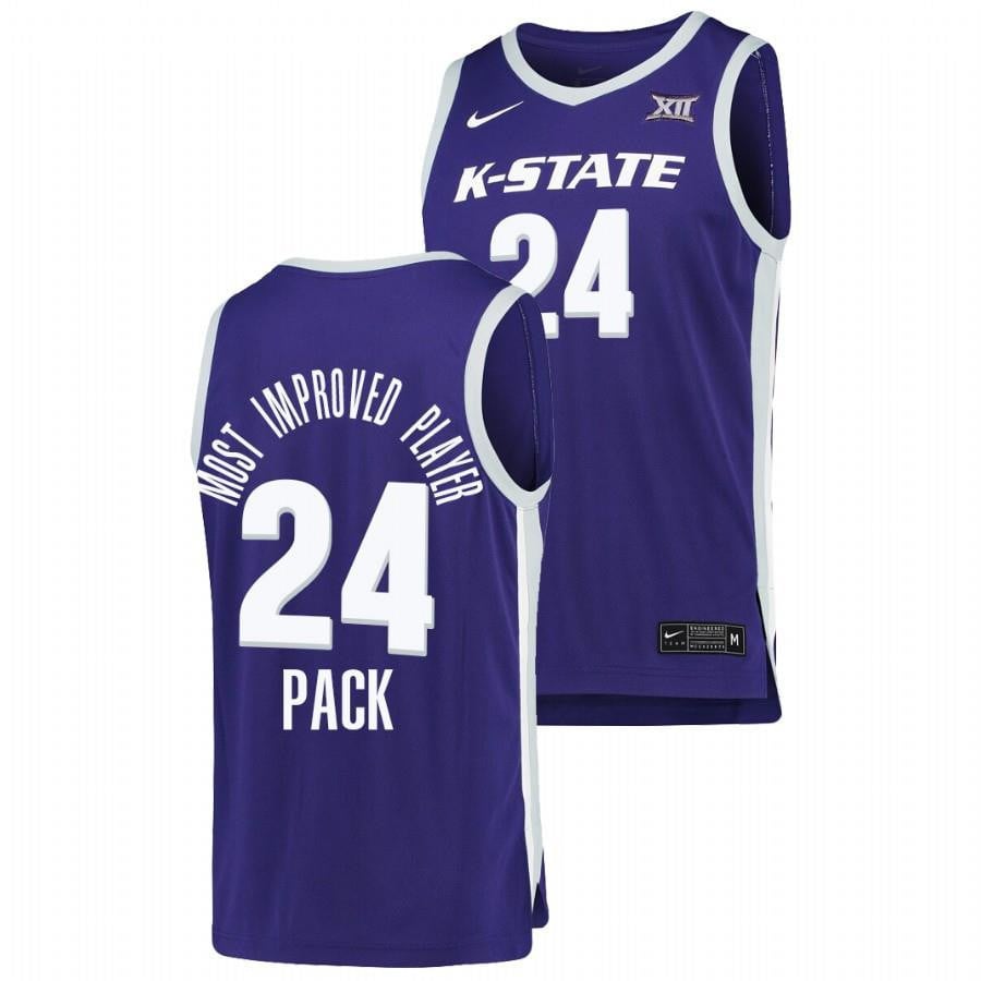 Nijel Pack 24 Purple Kansas State Wildcats Big 12 Most Improved Player Jersey