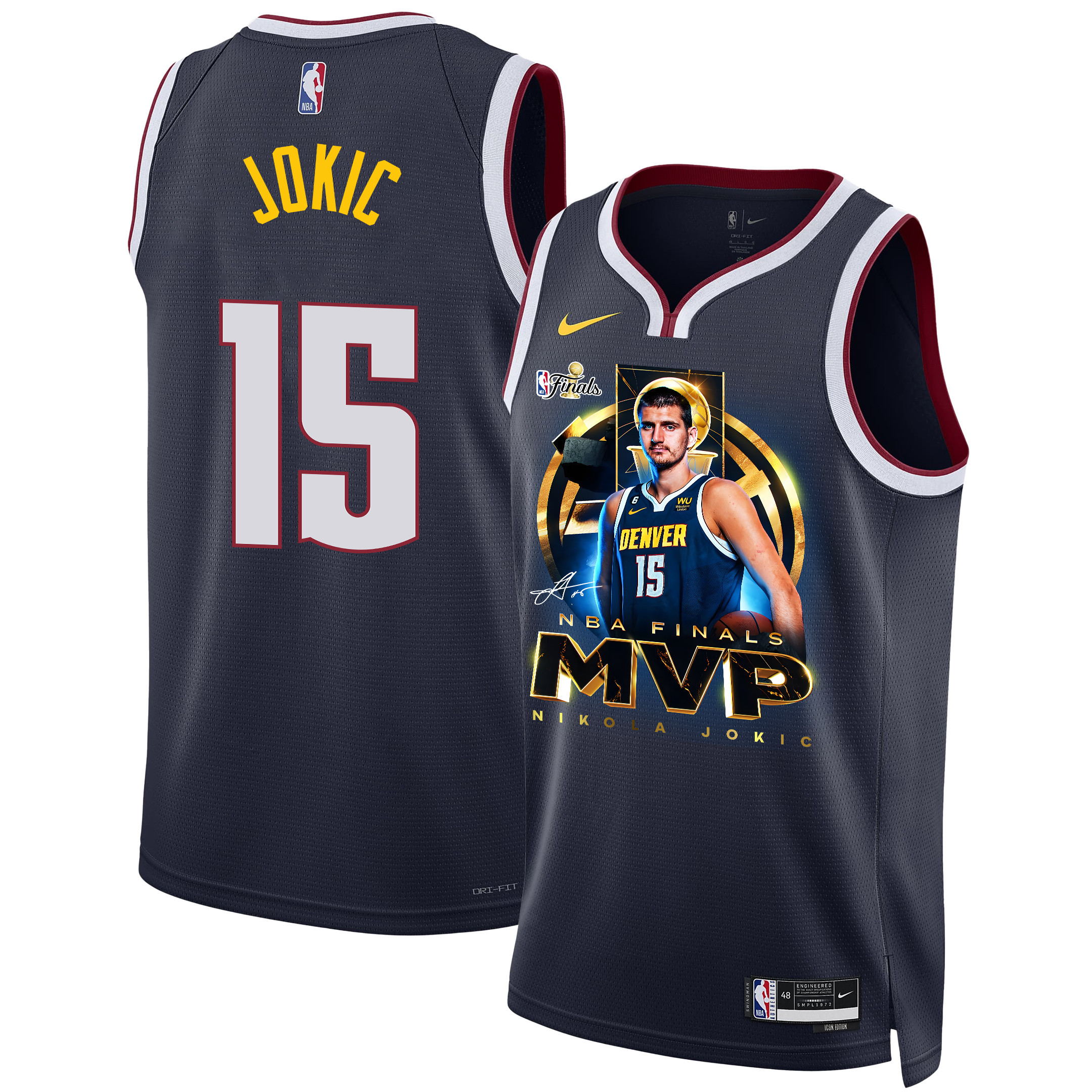 Nikola Joki? Denver Nuggets Mvp 2023 Nba Final Champions Swingman Jersey - Black