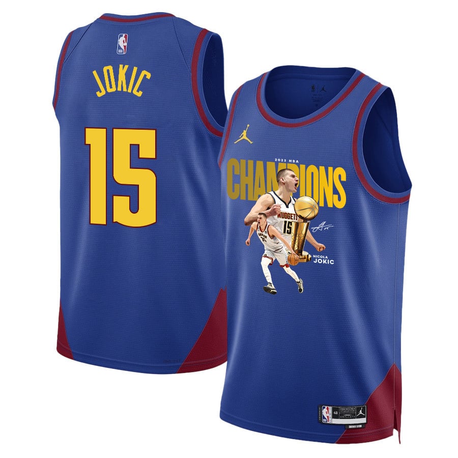 Nikola Joki? Denver Nuggets's Reigning Mvp 2023 Champions Swingman Jersey - Blue