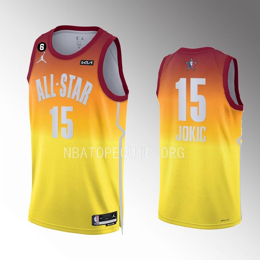 Nikola Jokic 15 Denver Nuggets 2023 Nba All-star Men Jersey - Orange