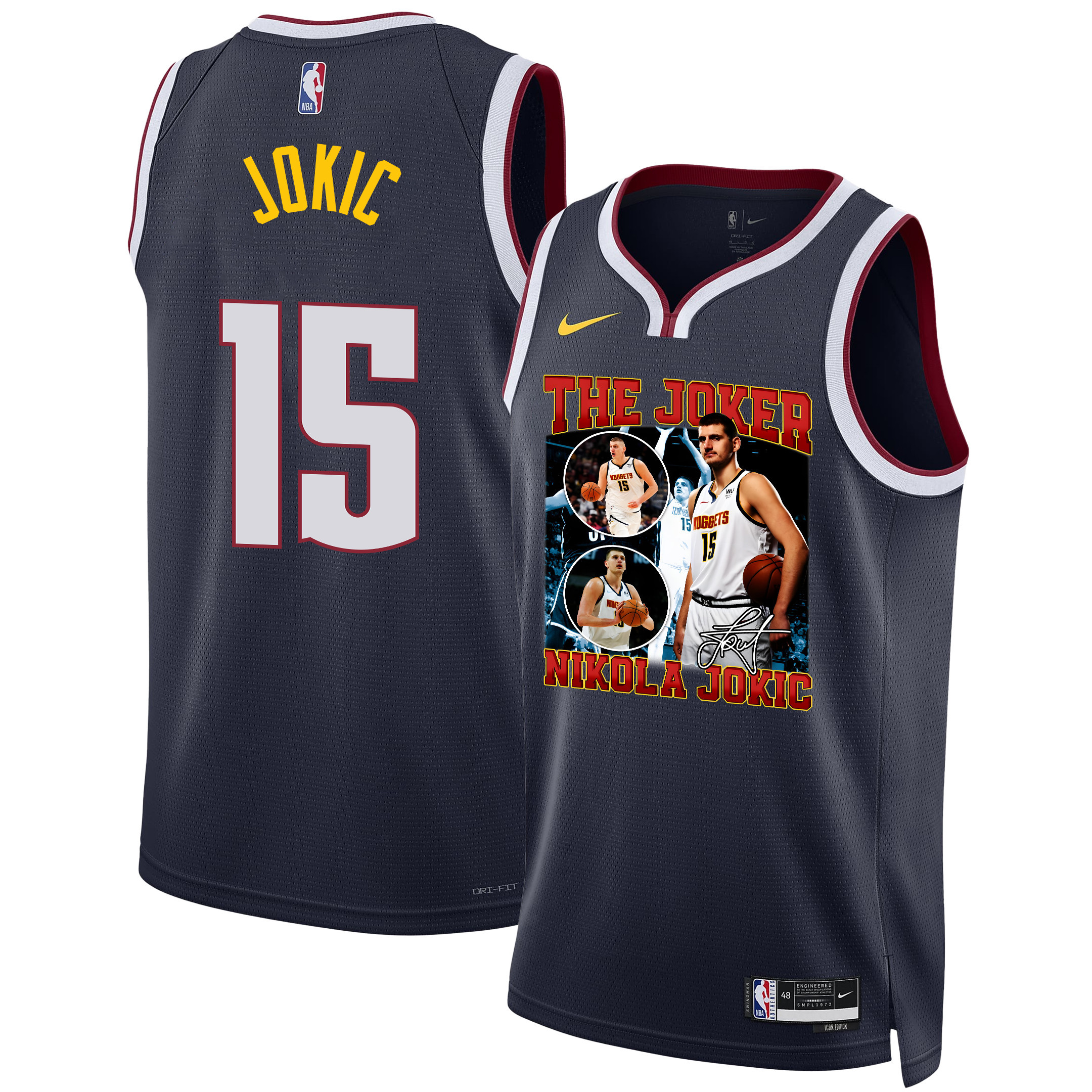 Nikola Jokic Denver Nuggets The Joker's Legacy 2023 Nba Champions Swingman Jersey - Black