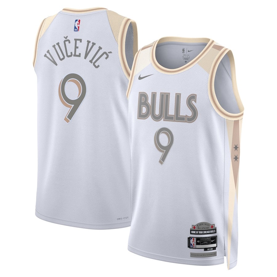 Nikola Vu??evi???9 Chicago Bulls Unisex 2024/25 Swingman Player Jersey - City Edition - White