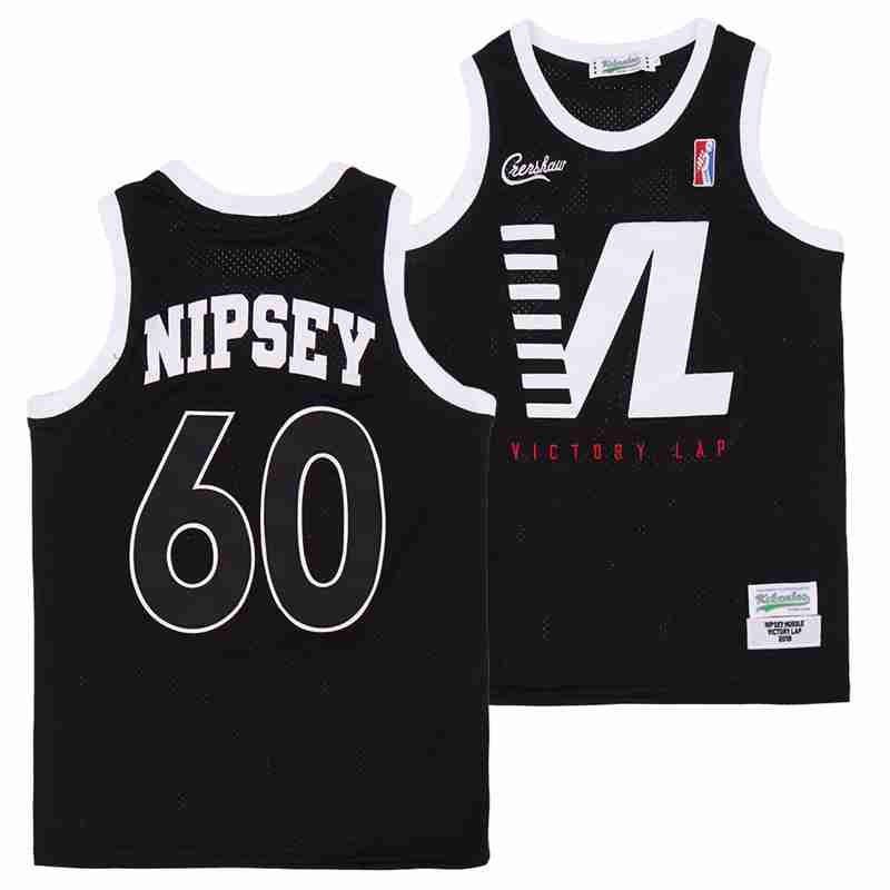 Nipsey Hussle 60 Crenshaw Victory-lap-cover Swingman Jersey - Black