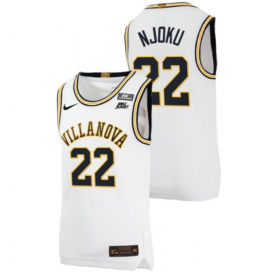 Nnanna Njoku 22 White Villanova Wildcats College Basketball Throwback Jersey