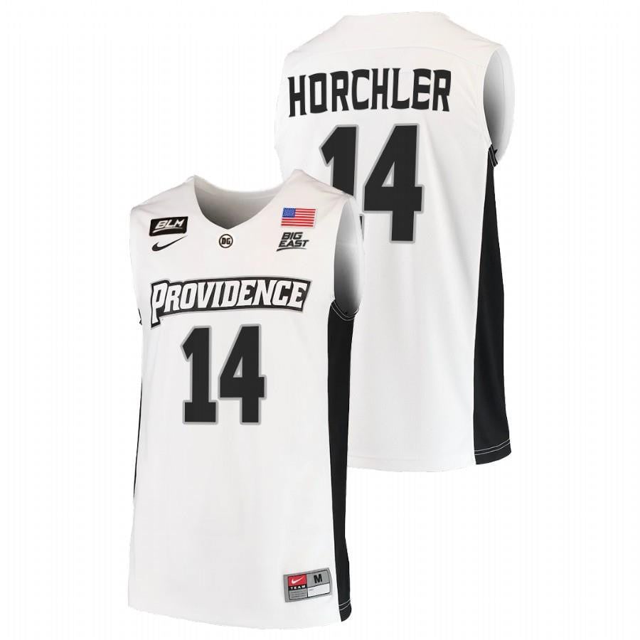 Noah Horchler 14 Providence Friars White College Basketball Blm Jersey.