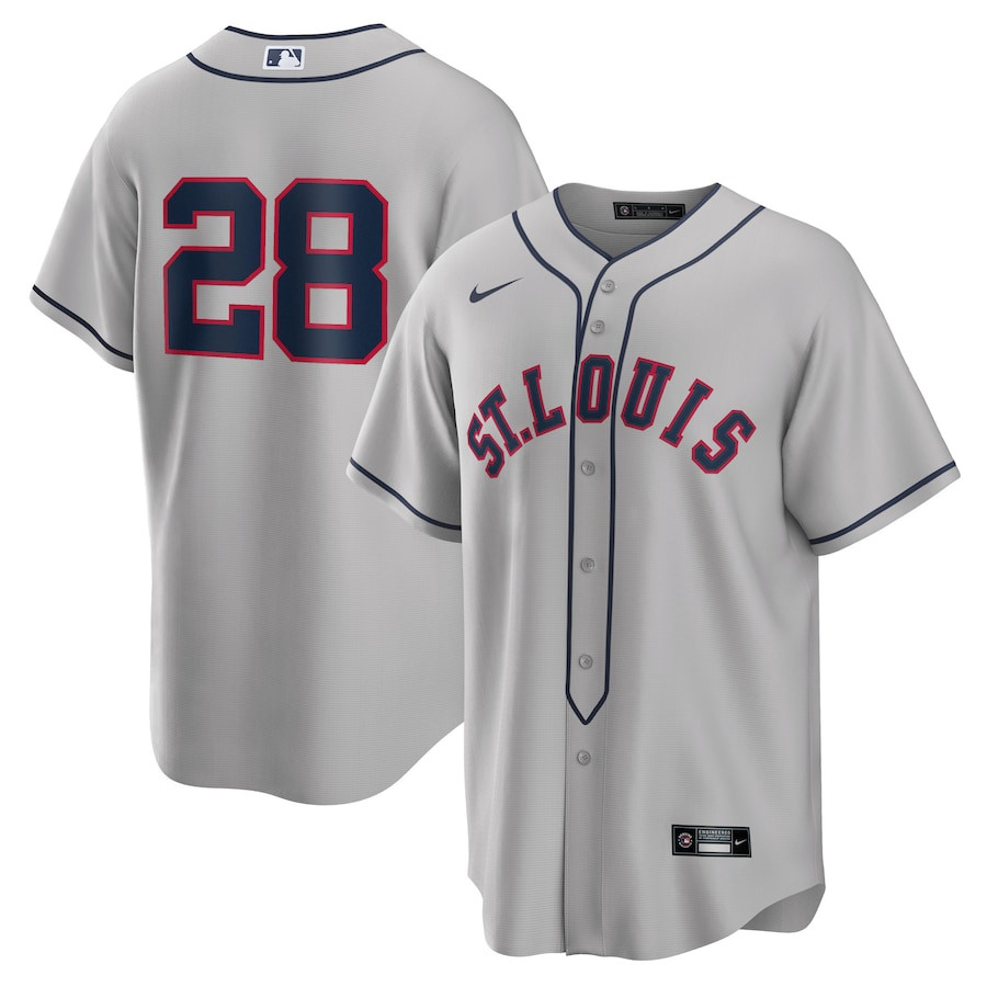 Nolan Arenado 28 St. Louis Cardinals 2024 Rickwood Classic Player Men Jersey - Gray