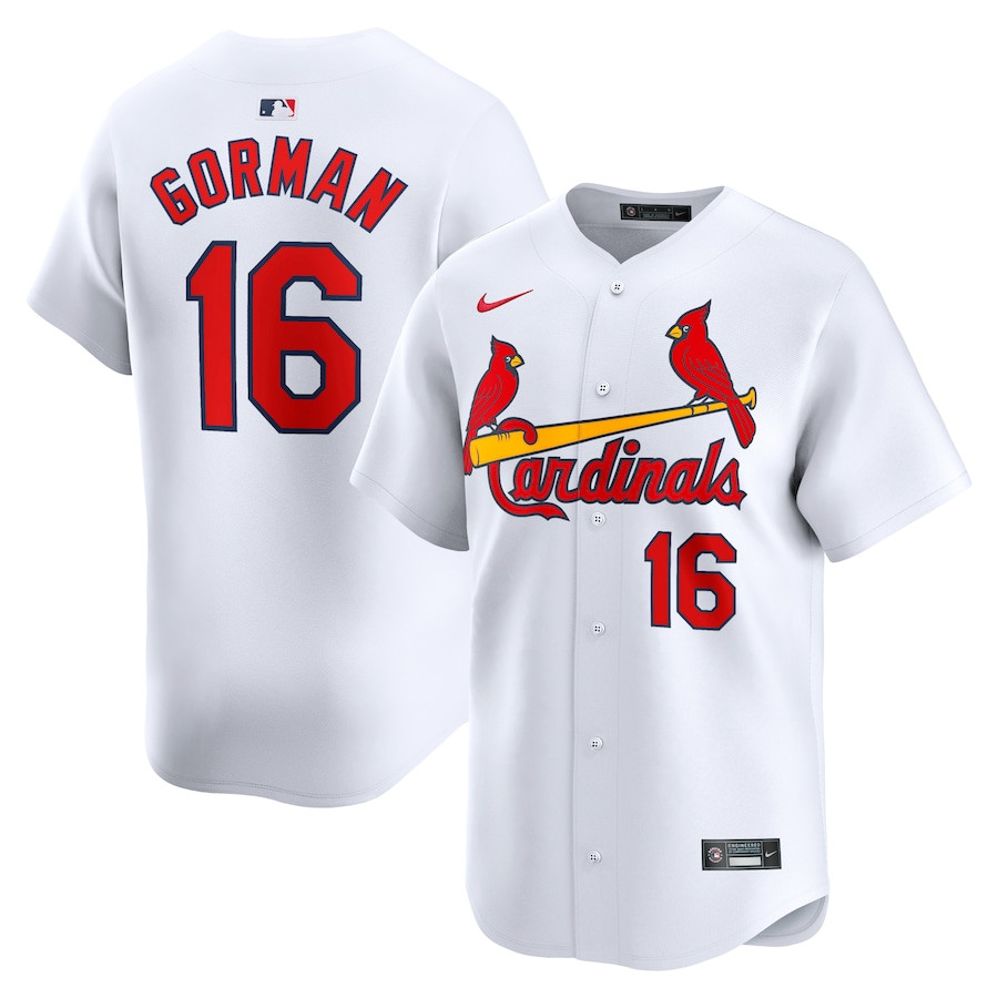 Nolan Gorman 16 St. Louis Cardinals Home Limited Men Jersey - White