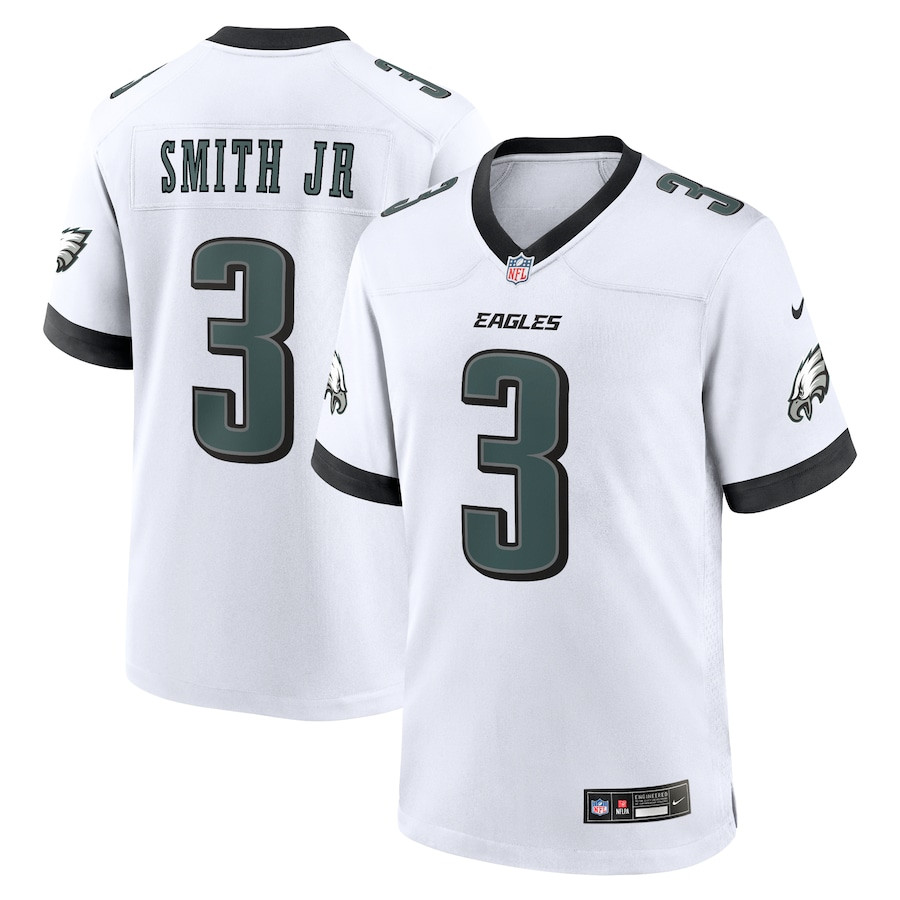 Nolan Smith 3 Philadelphia Eagles White Game Men Jersey - White Js9466