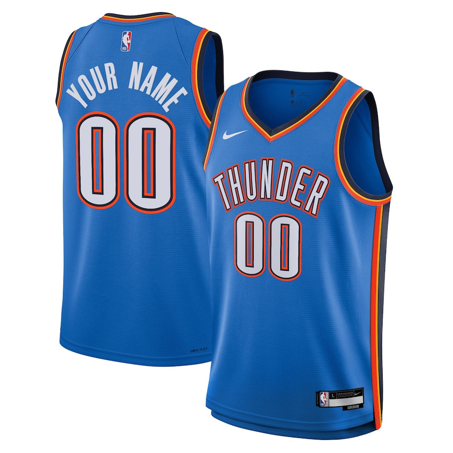 Oklahoma City Thunder 2023/24 Icon Swingman Custom Jersey - Blue