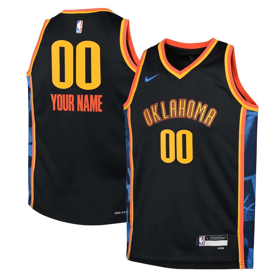 Oklahoma City Thunder 2024/25 Swingman Custom Youth Jersey - City Edition - Black