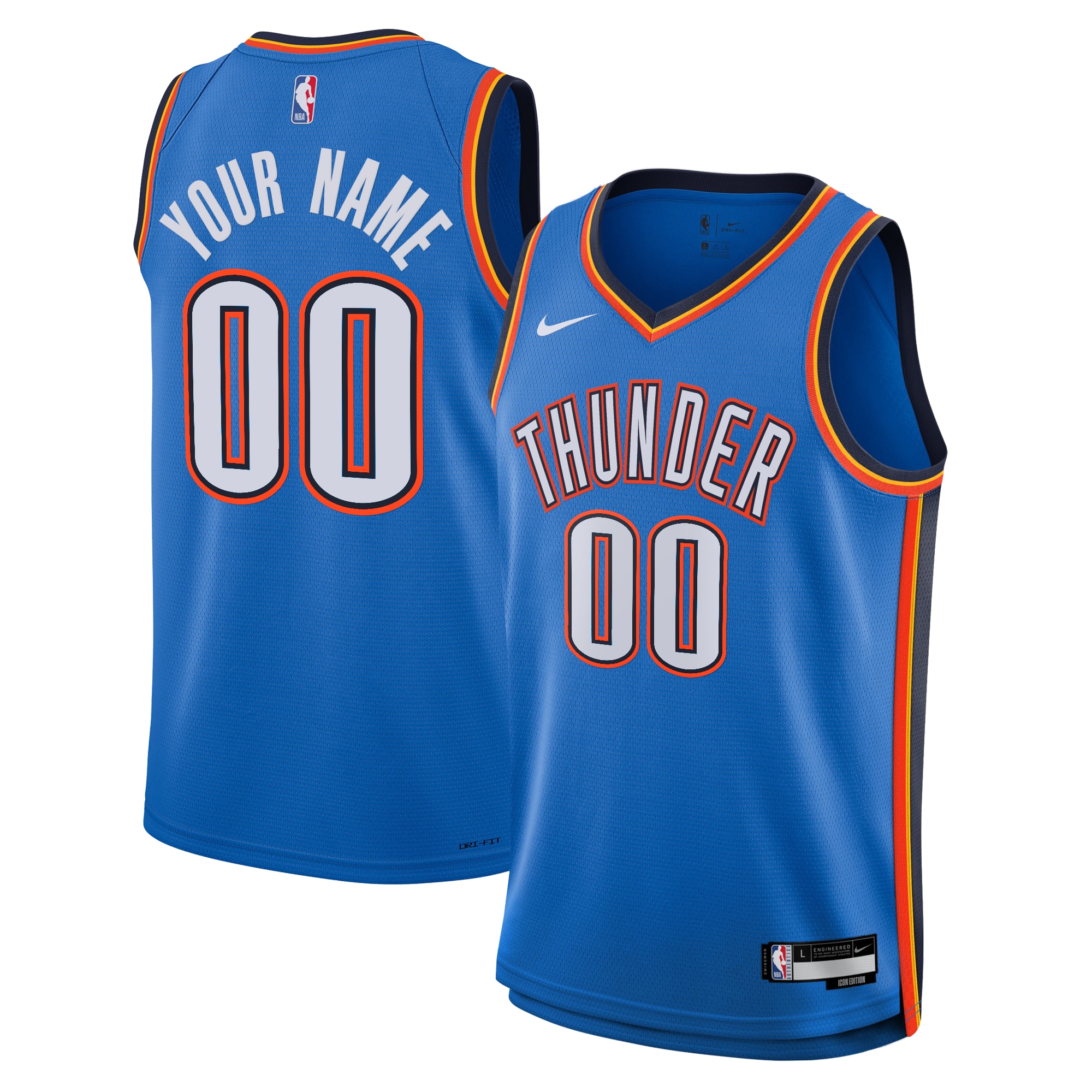 Oklahoma City Thunder Icon Swingman Jersey - Custom - Youth