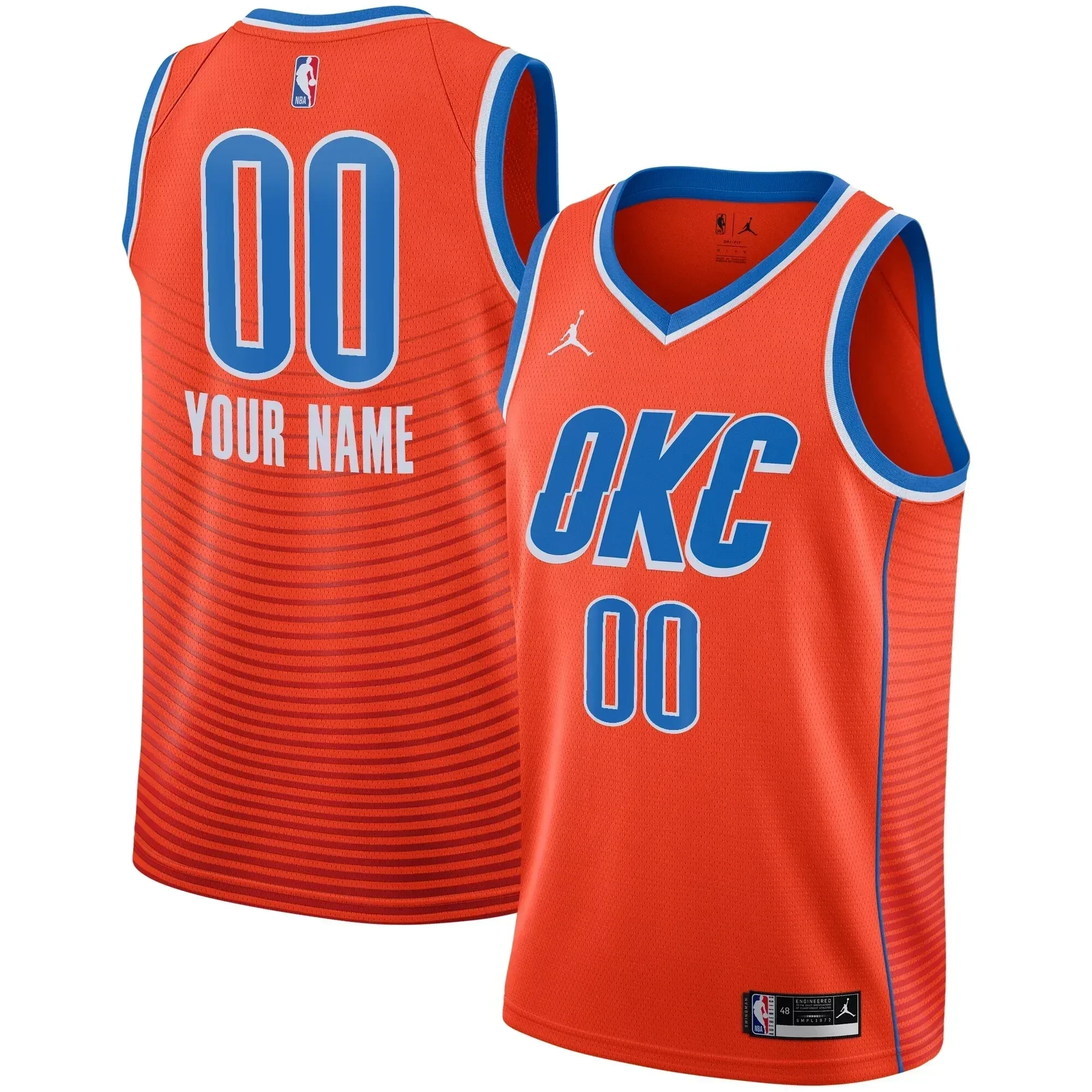 Oklahoma City Thunder Swingman Custom Jersey - Statement Edition - Orange