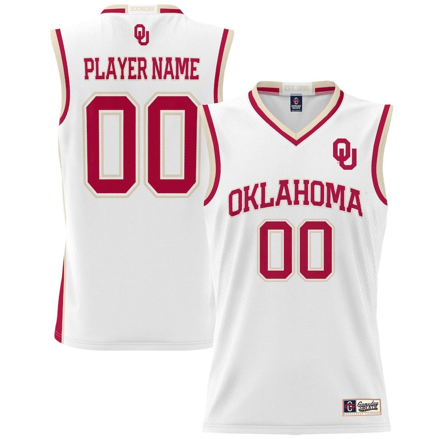 Oklahoma Sooners Nil Men Basketball Custom Jersey - White