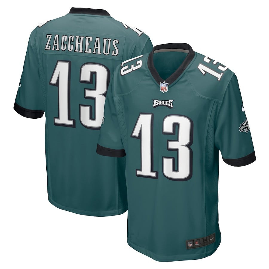 Olamide Zaccheaus 13 Philadelphia Eagles Game Men Jersey - Midnight Green Js3781