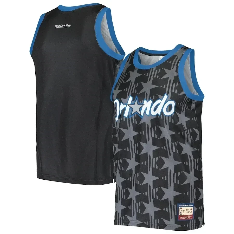 Orlando Magic Mitchell & Ness Hardwood Classics Team Heritage Tank Top - Black Jersey