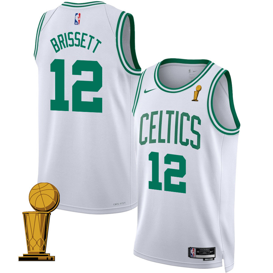 Oshae Brissett 12 Boston Celtics 2024 Finals Champions Swingman Jersey - Association Edition - White