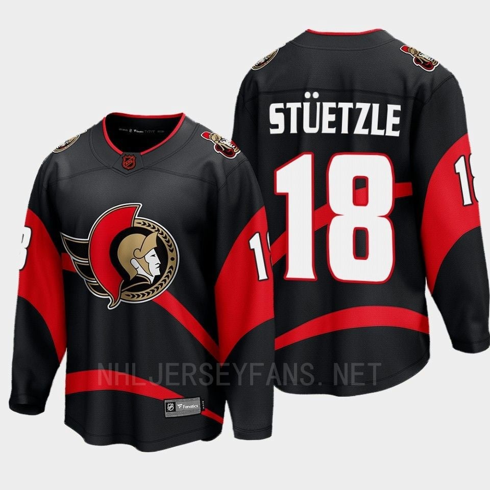Ottawa Senators 2022 Tim Stuetzle 18 Special Edition 2.0 Black Jersey Breakaway Player