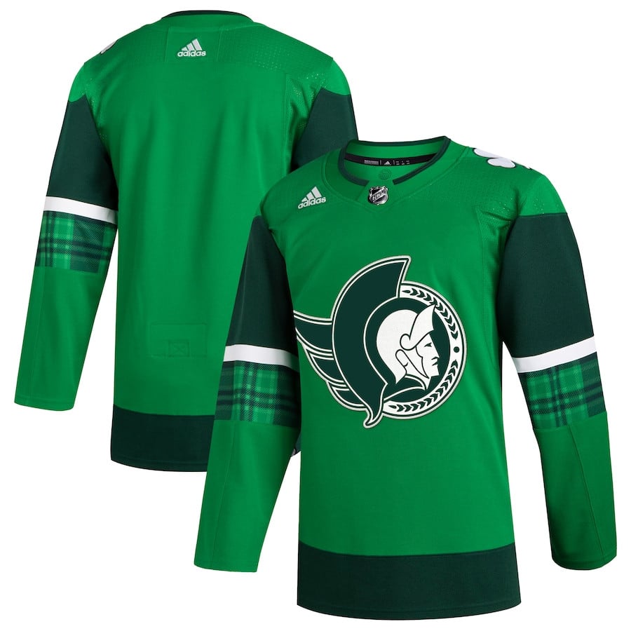 Ottawa Senators 2023 St. Patrick's Day Primegreen Men Jersey - Kelly Green