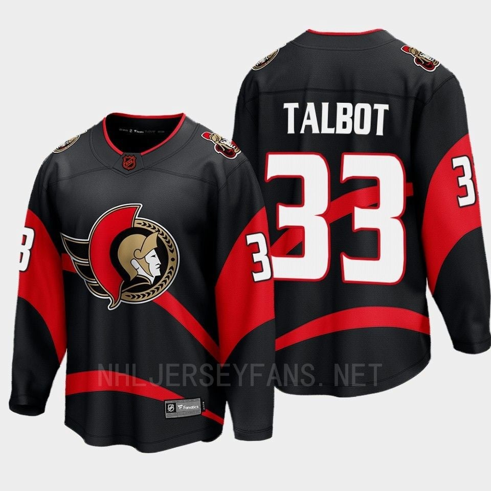 Ottawa Senators Cam Talbot 33 Special Edition 2.0 Black Jersey Breakaway Player