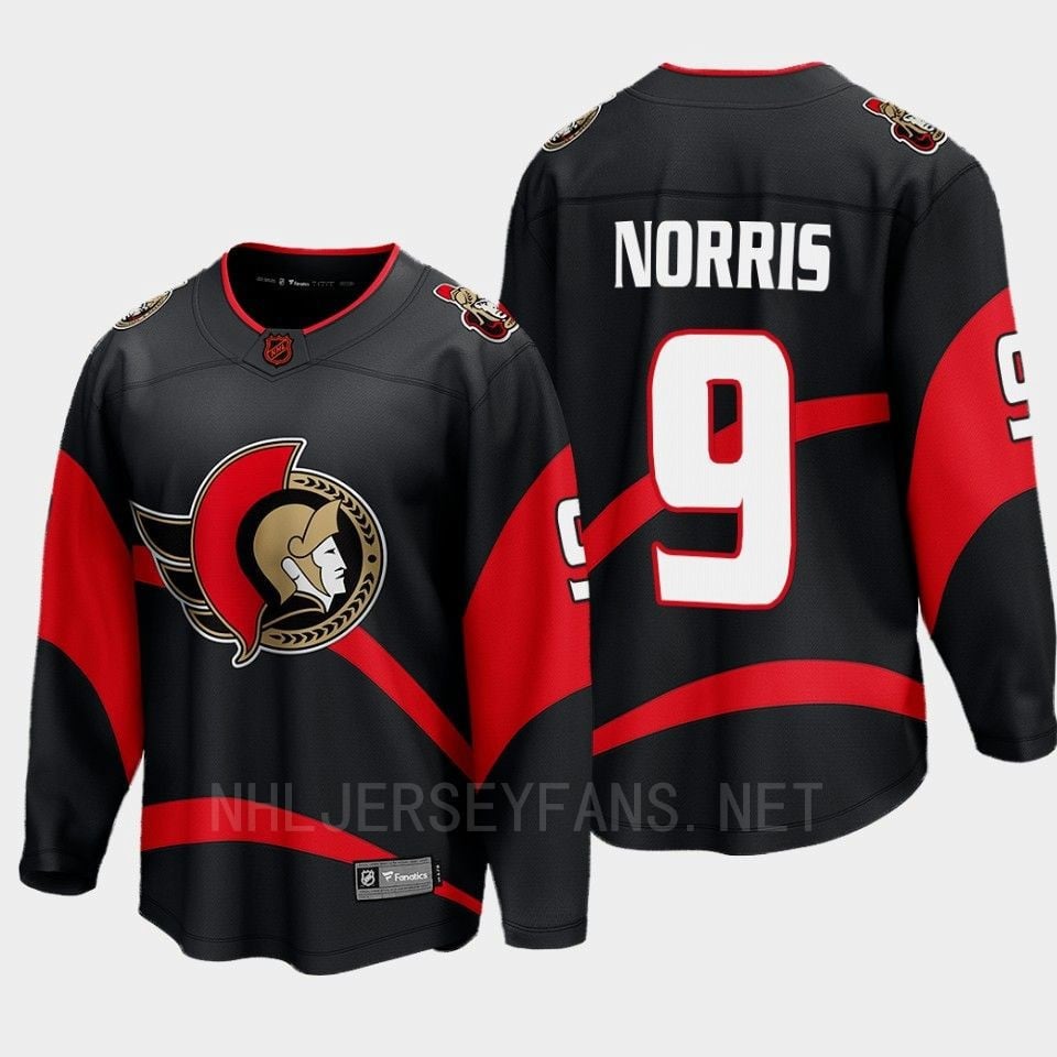 Ottawa Senators Josh Norris 39 Special Edition 2.0 Black Jersey Breakaway Player