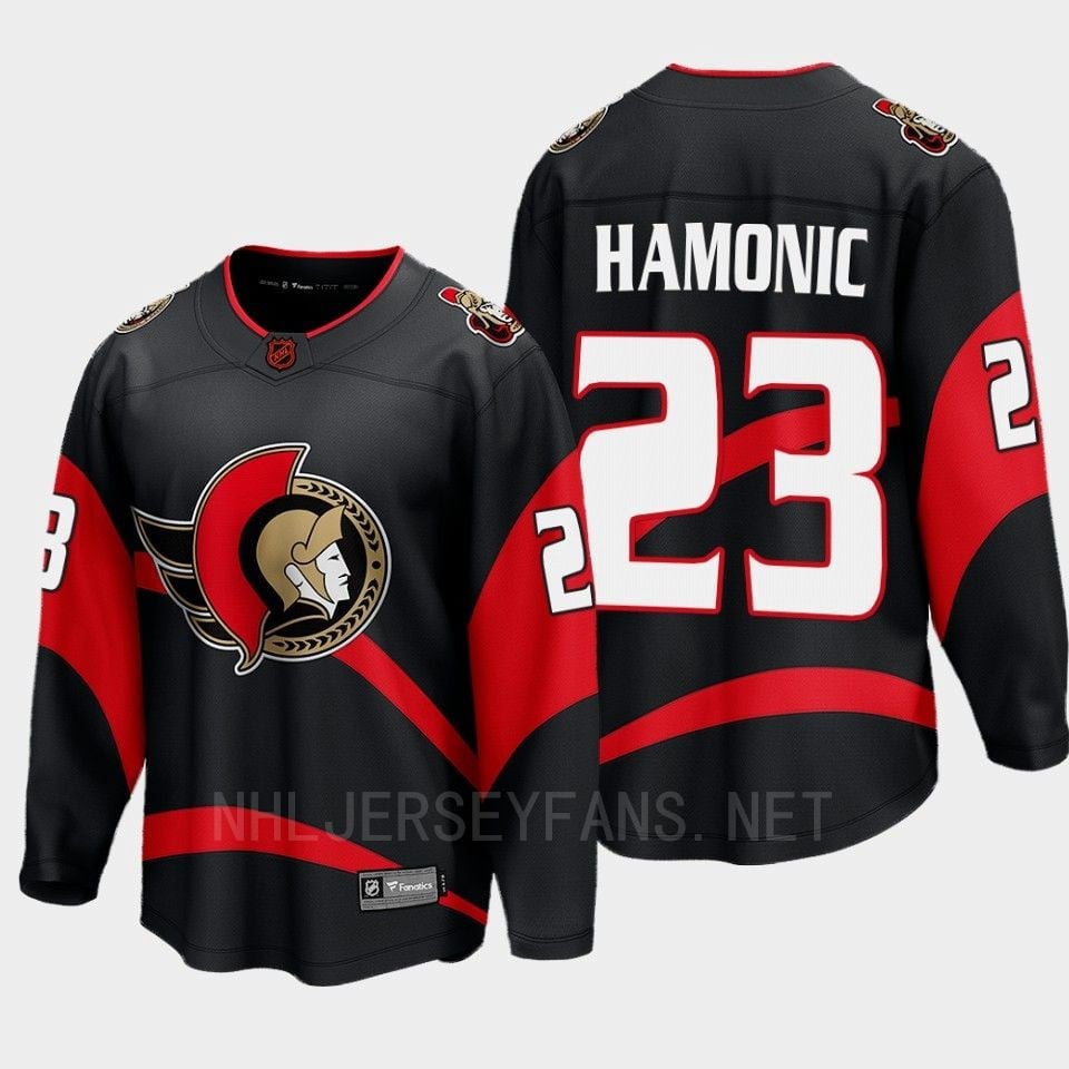 Ottawa Senators Travis Hamonic 23 Special Edition 2.0 Black Jersey Breakaway Player