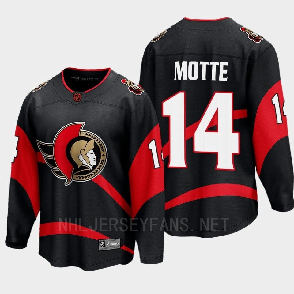 Ottawa Senators Tyler Motte 14 Special Edition 2.0 Black Jersey Breakaway Player