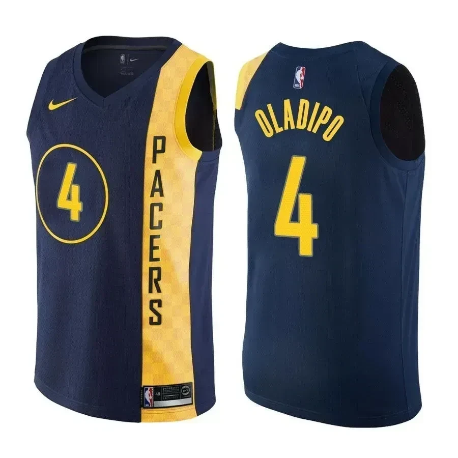 Pacers Male Victor Oladipo 4 City Edition Navy Jersey