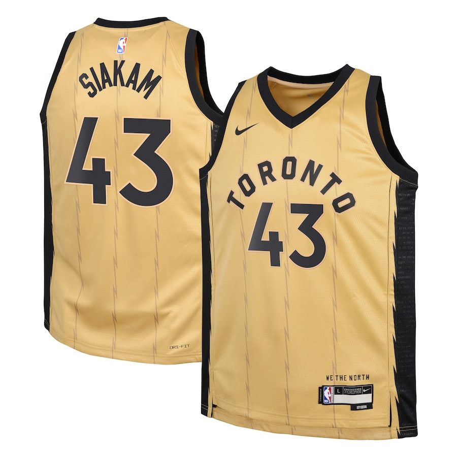 Pascal Siakam 43 Toronto Raptors 2023/24 City Edition Swingman Youth Jersey - Gold