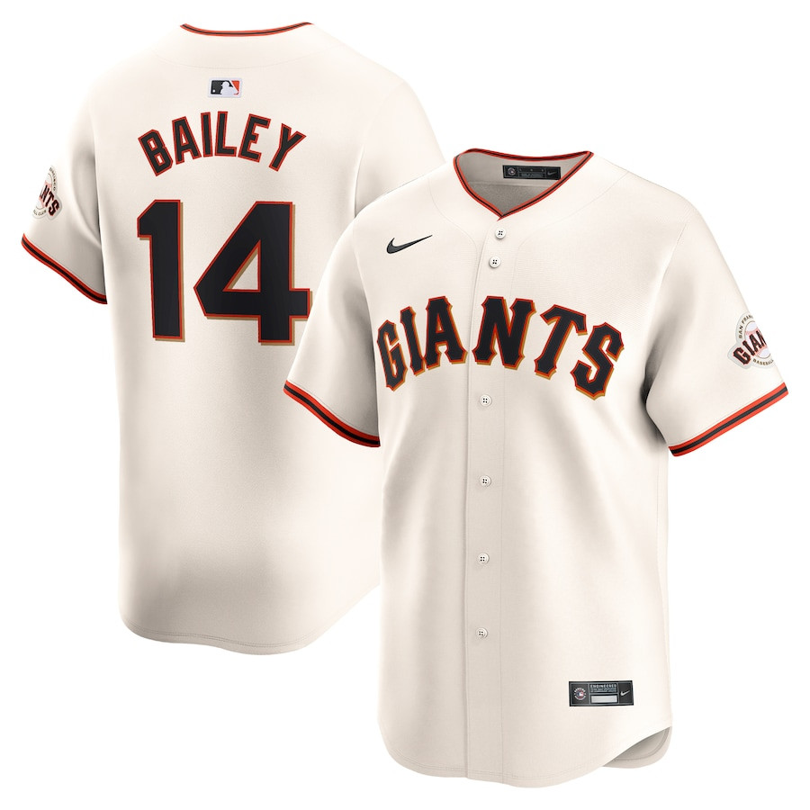 Patrick Bailey 14 San Francisco Giants Home Limited Men Jersey - Cream